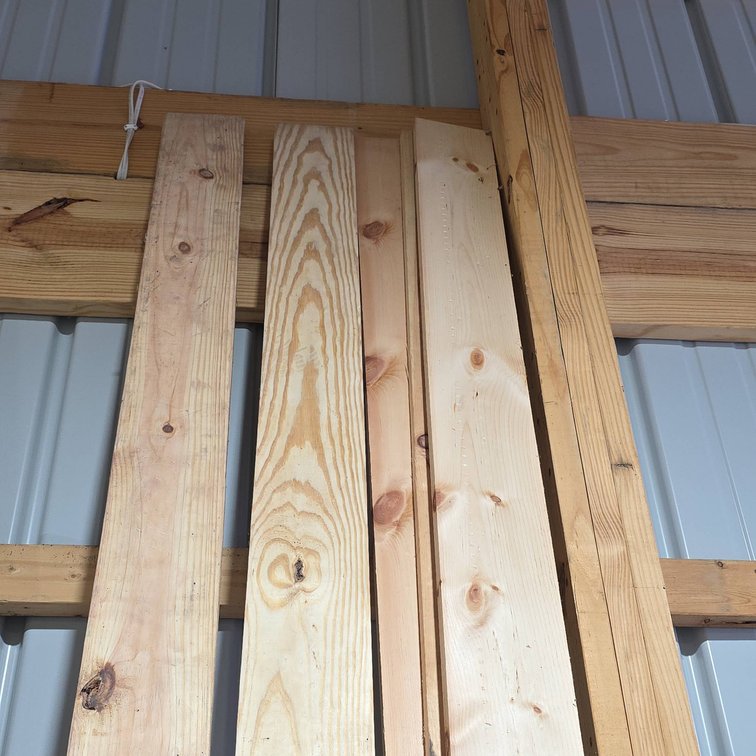 (5) 12 Ft Unused Dimensional Lumber Boards: Two 2x6 and Three 1x6