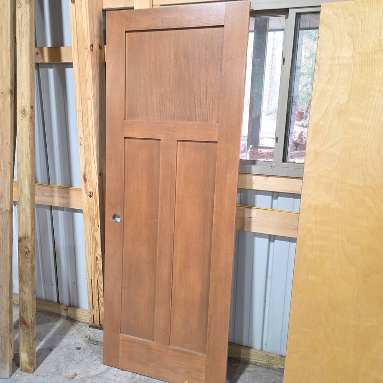 30" Solid Wood Three-Panel Interior Door