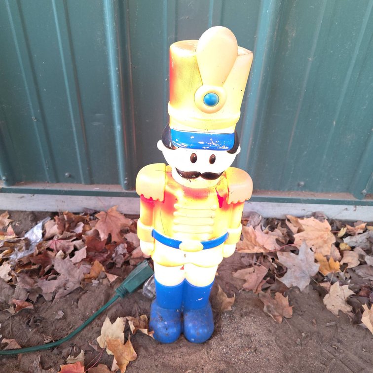 Plastic Lighted Toy Soldier Yard Decoration 23" Tall Holiday Outdoor Electric Blow Mold Figure