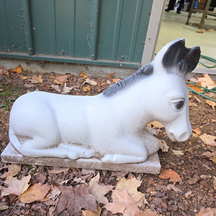 Empire Plastics 12" Tall Blow Mold Donkey Figure Outdoor Decoration