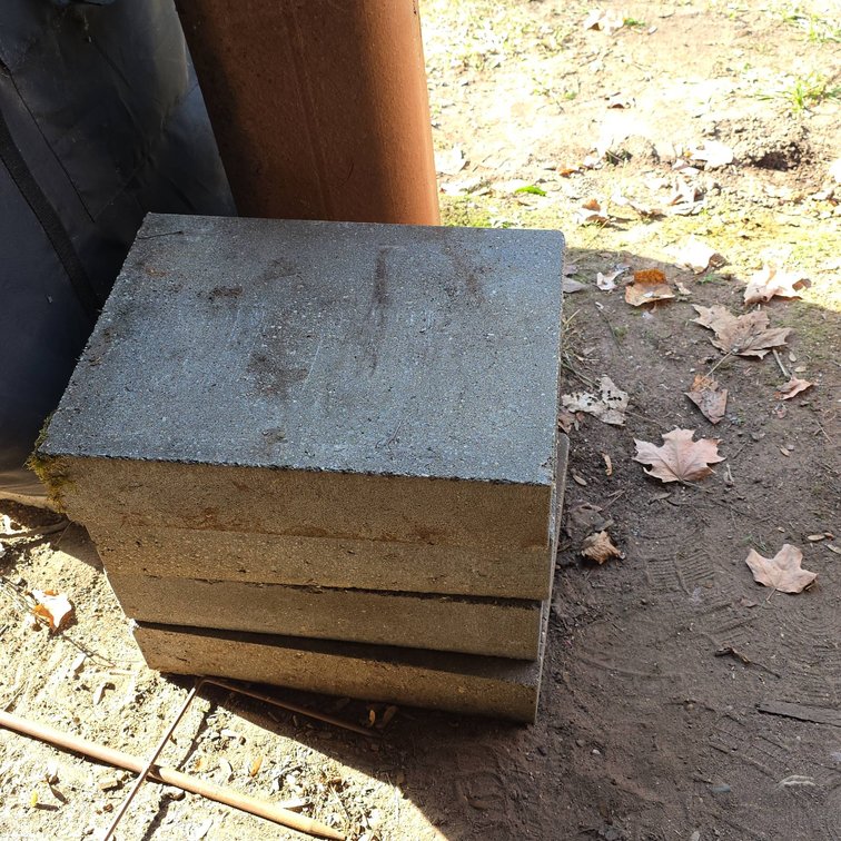 Four Cement Blocks, 16x12x4 Inch Construction Pavers, No Shipping Available