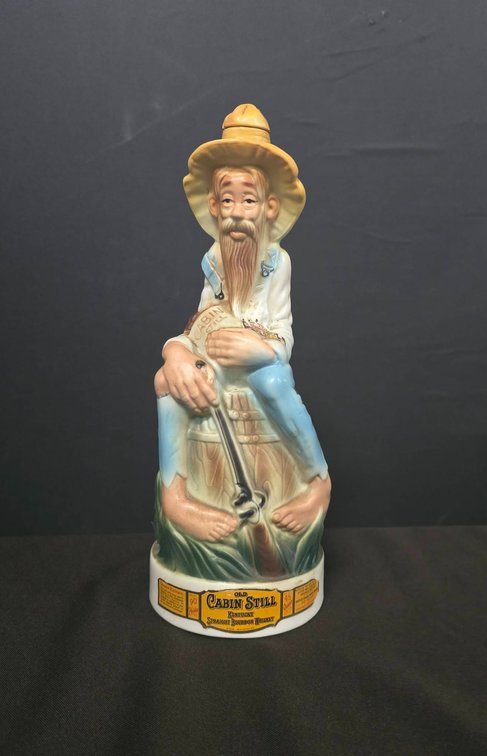 Old Cabin Still Kentucky Bourbon Whiskey Decanter by Weller 1969 , 11"