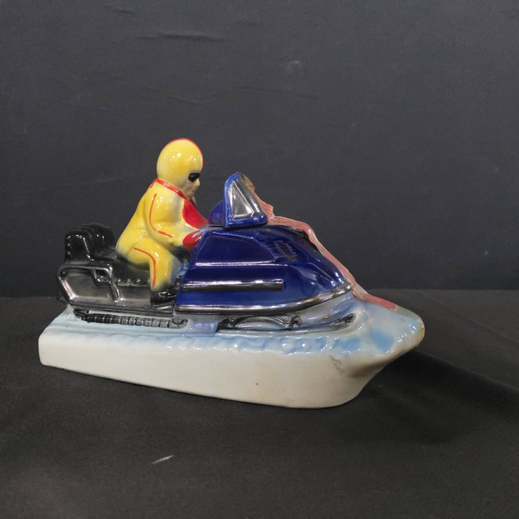 Ezra Brooks Heritage China 1972 Jet Ski Decanter Hand Decorated with Platinum