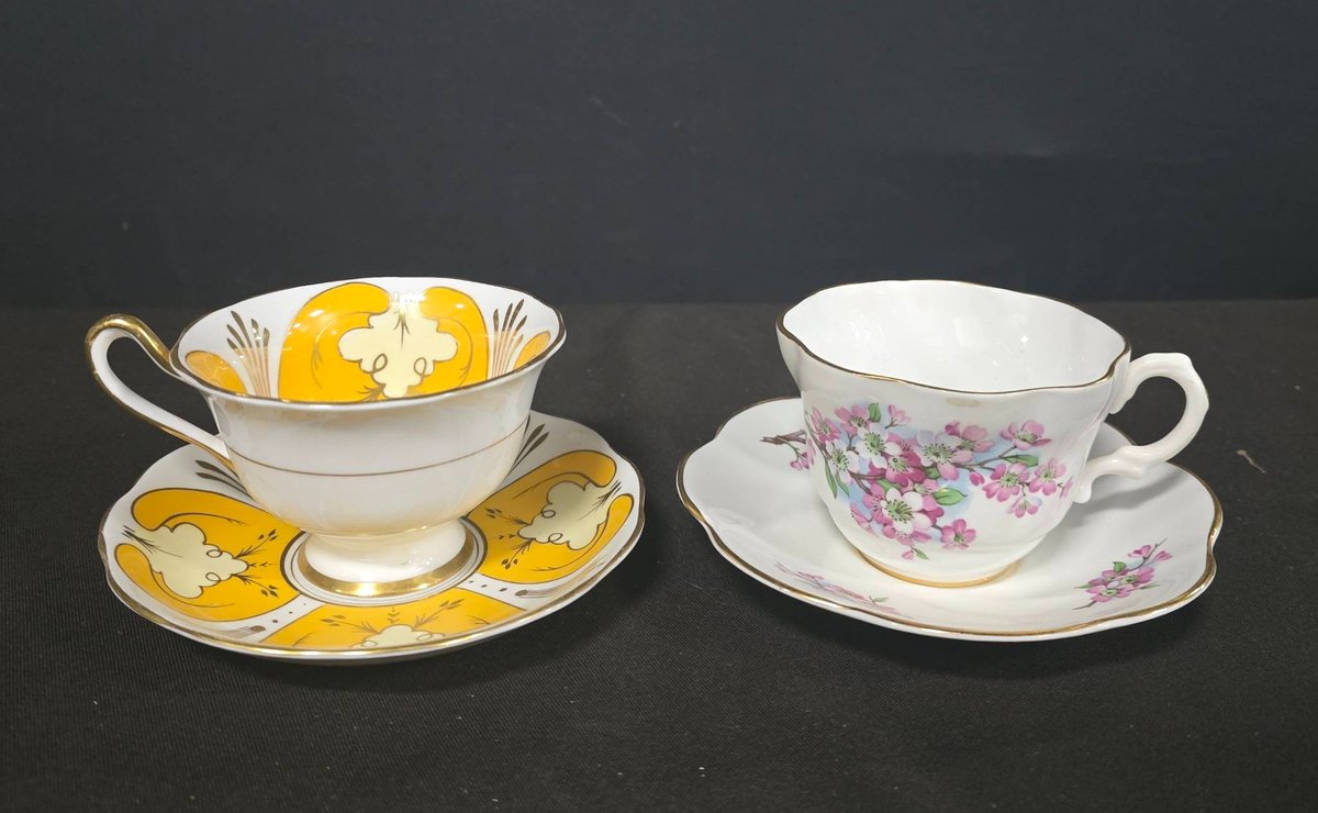 English Bone China Tea Cup & Saucer Sets, Royal Albert and Floral Motif