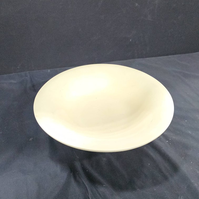 Haeger 1976 Off-White Ceramic Bowl, Marked, Model 3222, 13 Inch Diameter