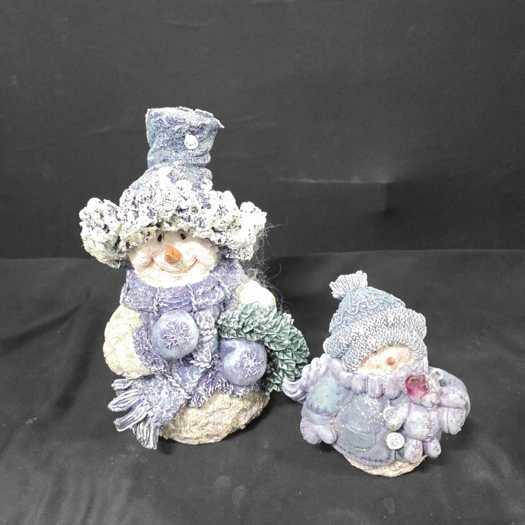 Joelson Industries 1999 Snowman Figurines, Made in China, Winter Decor Set