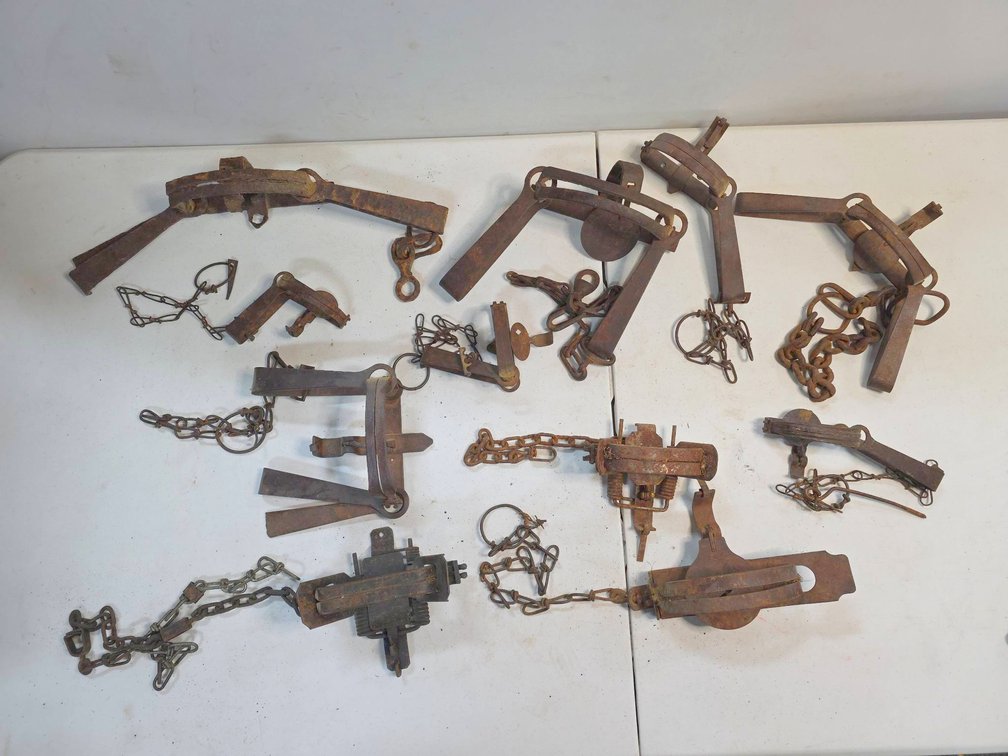 11 Metal Animal Traps, Some for Display Only, Various Styles and Sizes
