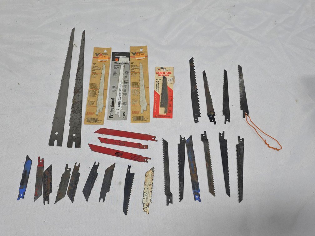 Reciprocating and Saber Saw Blades, Mixed Brands and Styles