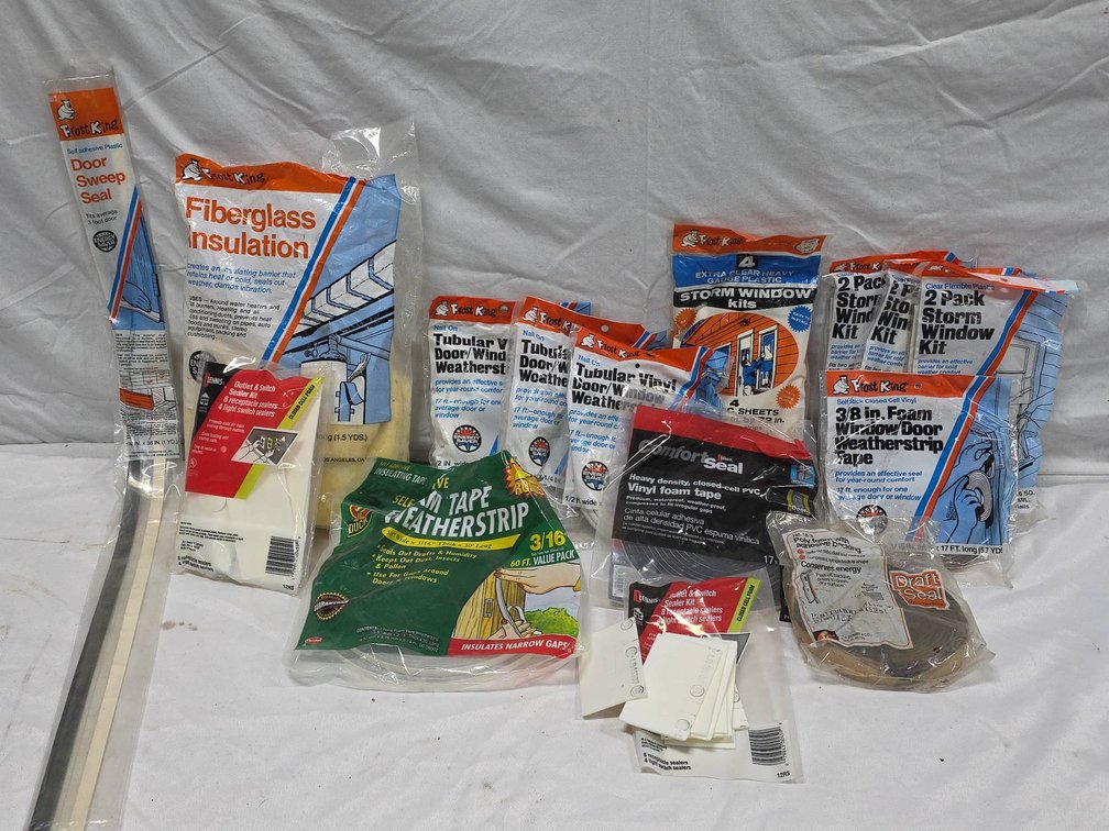 Home Winterizing Kit With Frost King Insulation, Door Sweeps, Weatherstripping, & More