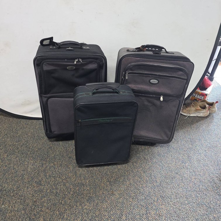 3 Softside Suitcases Including Ricardo Beverly Hills, Leisure, and MacGregor