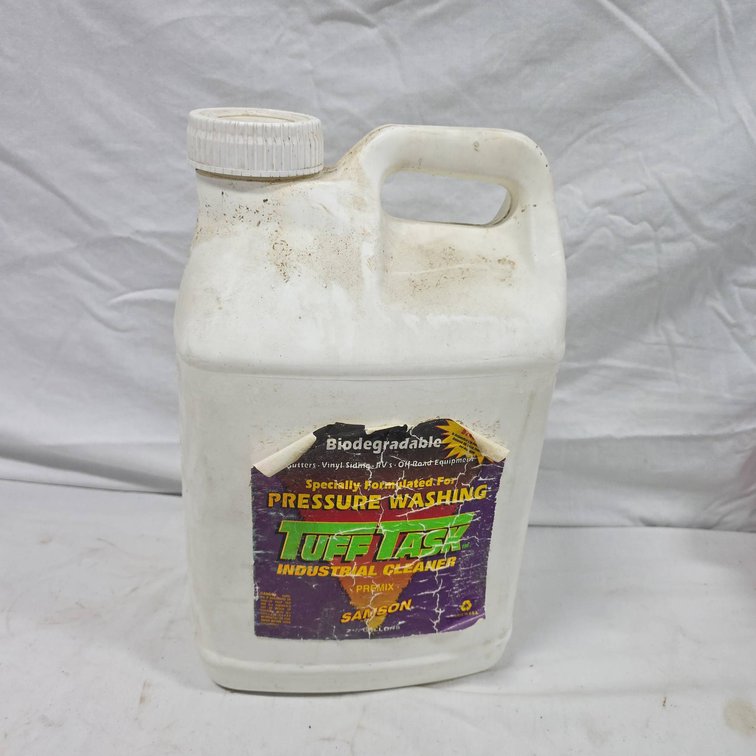 Tuff Task Industrial Cleaner by Samson, Pressure Washing Premix Jug, Feels Mostly Full, Biodegradable