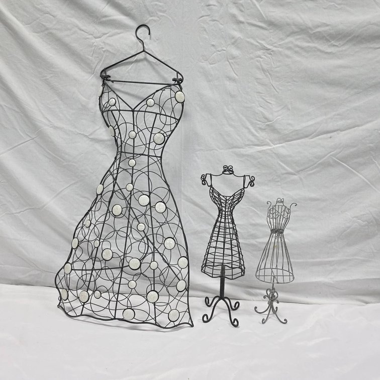 Three Wire Dress Form Jewelry Holders and Decorations