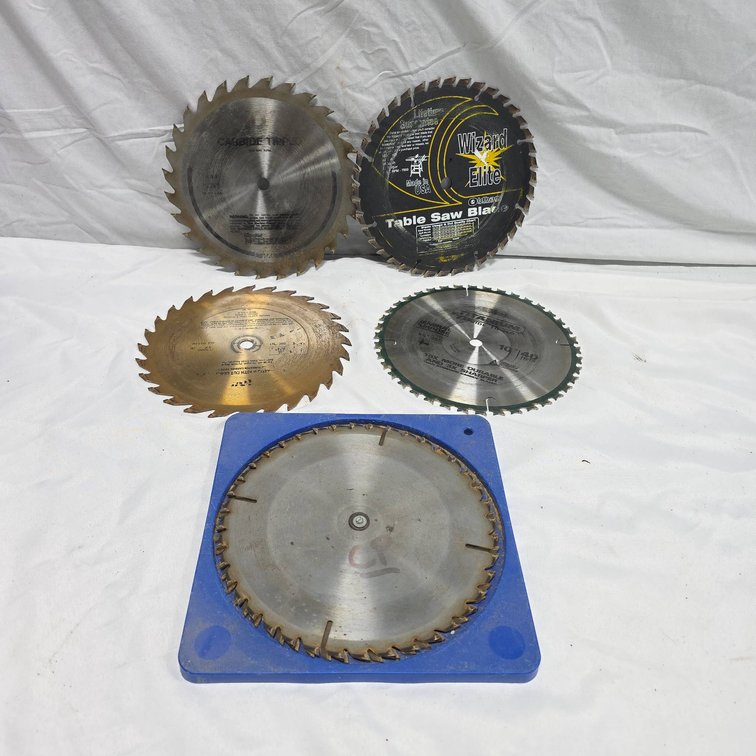 Set of 5 Circular Saw Blades Including Wizard Elite, Titanium Carbide and Carbide Tip
