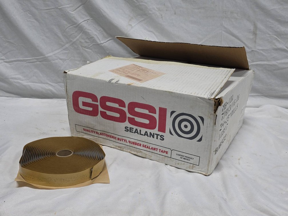 GSSI Sealants MB-10A 7/8" x 3/16" Butyl Rubber Sealant Tape, 23 Nearly Full 25-Ft Rolls, UL Classified