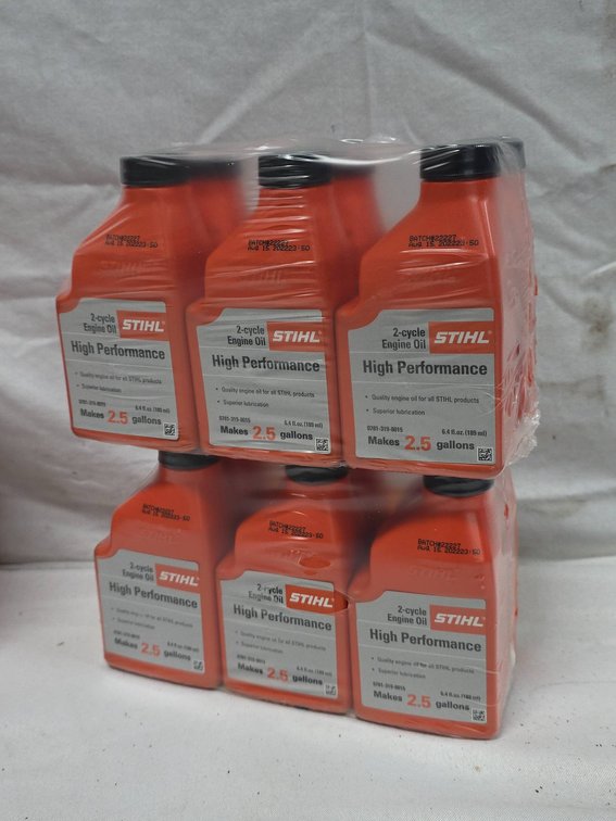 Two New Unopened Six Packs Stihl 2-Cycle Engine Oil Mix Bottles