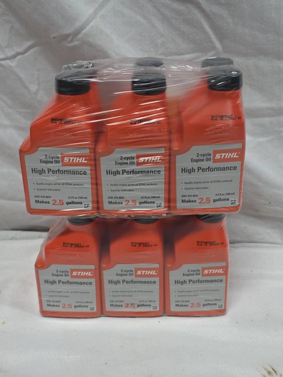 STIHL 2-Cycle Engine Oil High Performance, Two Unopened Six Packs