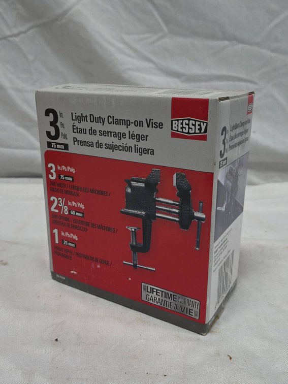 BESSEY 3-Inch Light Duty Clamp-On Vise, Model BV-C039, NIB