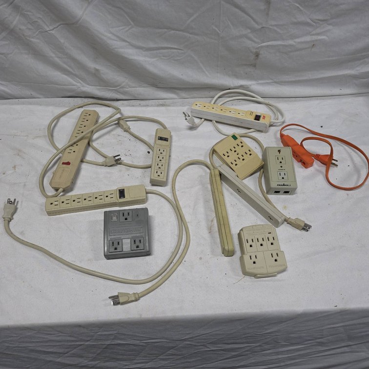 Value Lot Assorted Surge Protectors and Power Strips | Inc,Craftsman, MaxBox 2, and Miscellaneous Brands