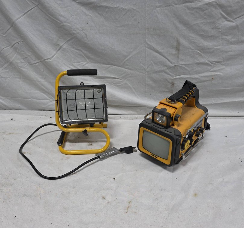 Vector Portable Emergency TV Radio Flashlight With Work Light, Work Light Tested, TV/Radio Untested