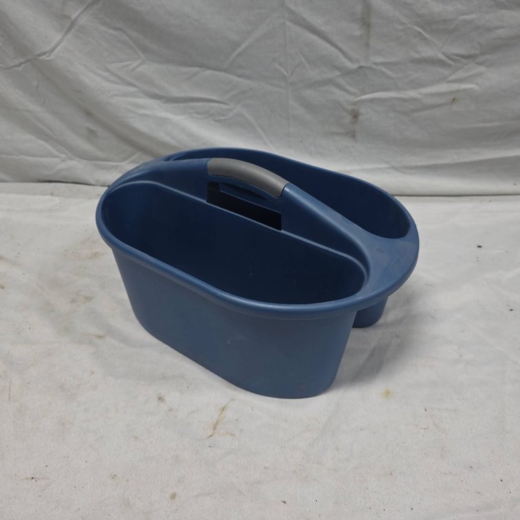 Blue Double Sided Plastic Cleaning Bucket with Handle