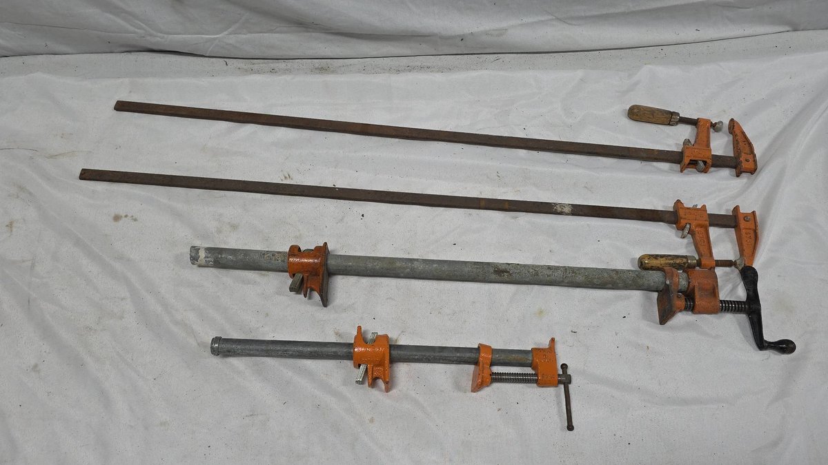Heavy Duty Bar and Pipe Clamps, Longest Clamp Measures About 40"