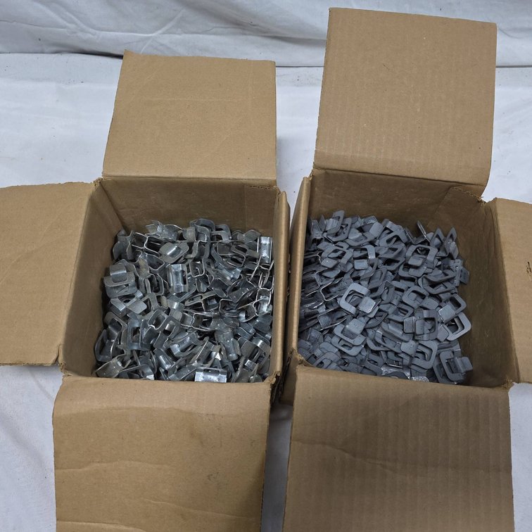 Two Boxes of 1/2 Inch Metal Clips, Bulk Hardware Fasteners