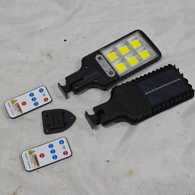 Solar Powered LED Lights with Mounting Bracket and Wireless Remotes for Outdoor Use