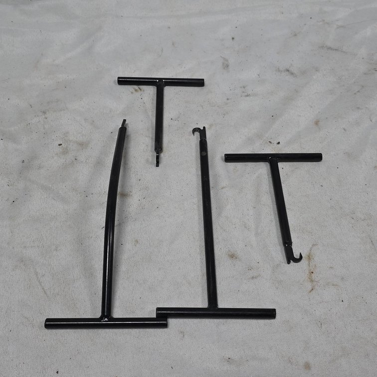 Exhaust Spring Puller Set of Four T-Handle Pullers, Steel Construction