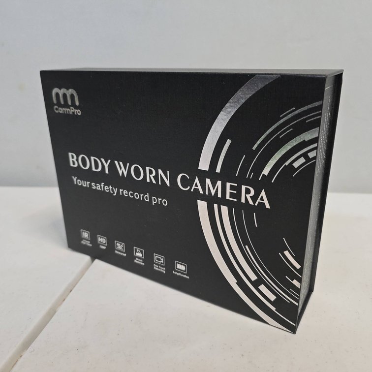 CamPro Body Worn Camera Kit, Infrared Night Vision, 1296P HD, Waterproof, Shock Resistant