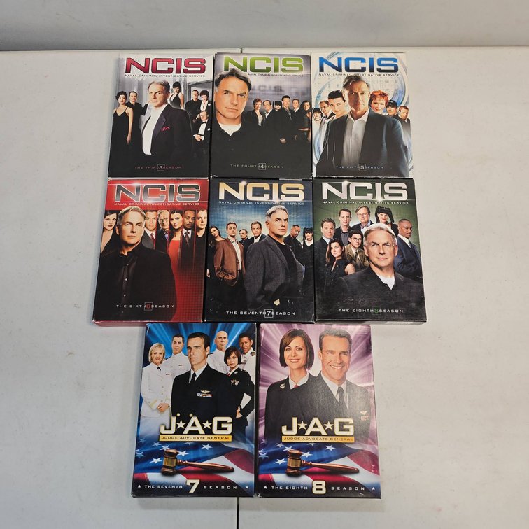 NCIS Seasons 3-8 and JAG Seasons 7-8 DVD Box Sets Complete with Discs
