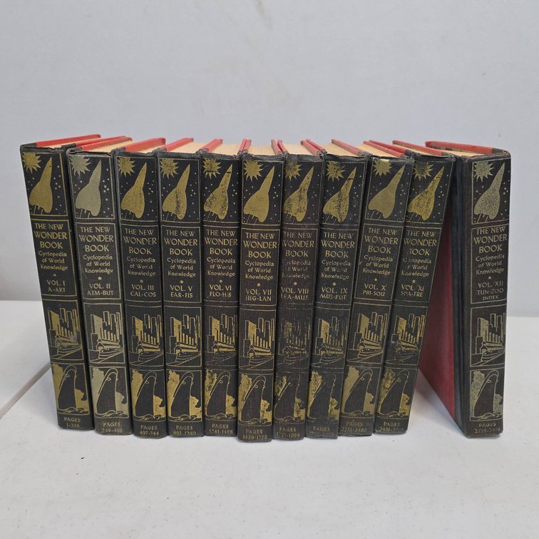 The New Wonder Book Cyclopedia of World Knowledge 12 Volume Set Complete