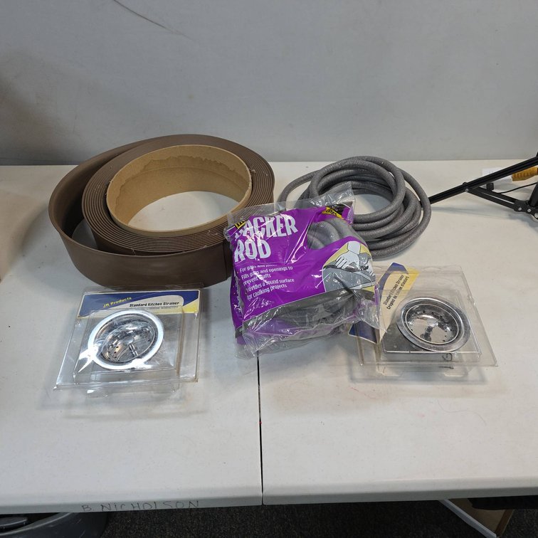 Coving Roll, New Kitchen Sink Strainers, and New Backer Rod Package Assortment
