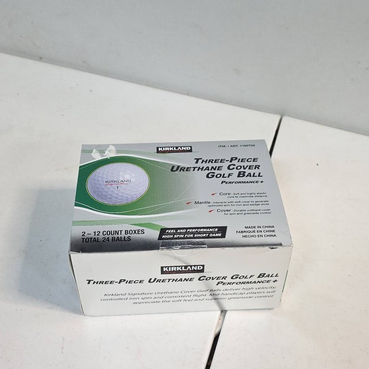 Kirkland Signature Three-Piece Urethane Cover Golf Ball Performance+ , NIB,24 Balls