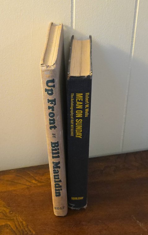 Two Books: First Edition 'Mean on Sunday' by Ray Nitschke and 'Up Front' by Bill Mauldin