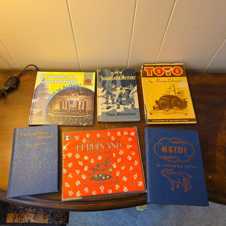 5 Children’s Books: Sugar Creek Mystery, Toto, Heidi, Ferdinand, Austin Boys - Mixed Editions