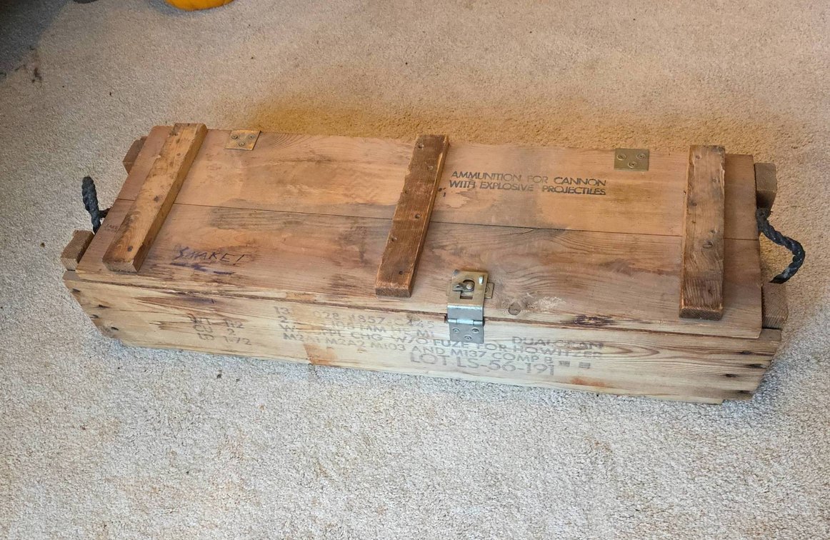 Wooden Military Ammunition Box for Cannon Shells