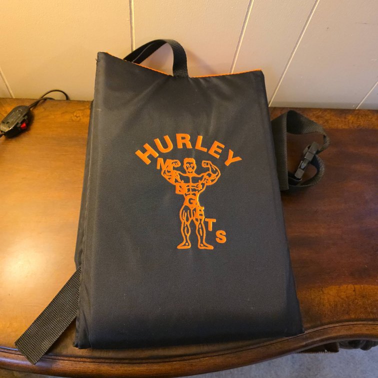 Hurley Tigers Bleacher Seat With Black and Orange Padded Cushion
