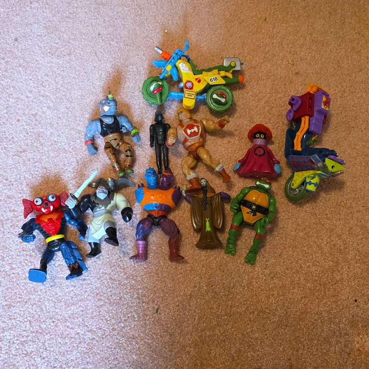 1980s-1990s Action Figures: MOTU, TMNT, Gargoyles, Star Wars, Orko, Vehicles