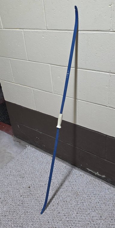 Amundson Blue Youth Longbow 15 lb Draw at 24 in. PG-475 Model, Superior Wisconsin