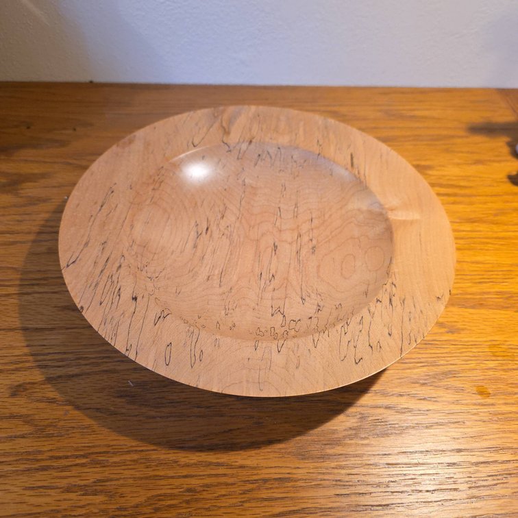 Maple Wood Bowl by Bruce Van Beveren, 9.5" Diameter, Signed and Numbered 0769