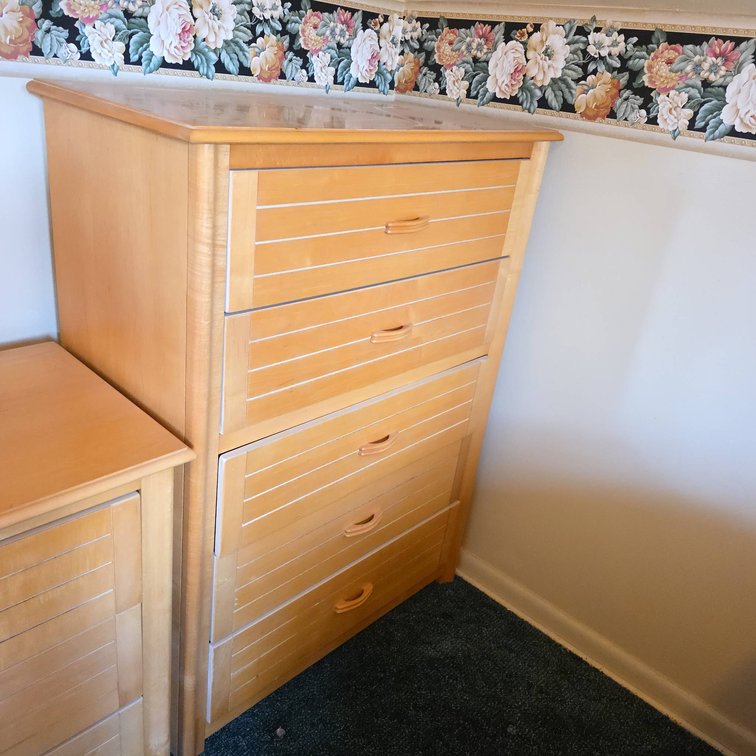 Lexington Five-Drawer Dresser, Light Wood Finish, Modern Design, Matches Lot 217