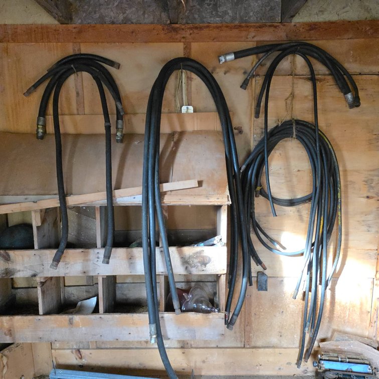 Hydraulic Hoses With Metal Fittings, Various Lengths, Heavy-Duty, Lot Of 10+