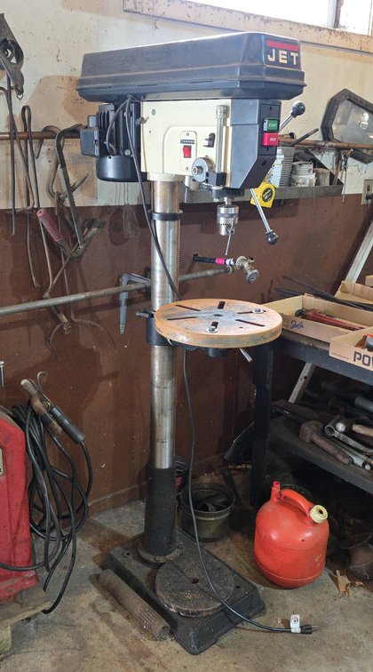 JET JDP-17MF Floor Drill Press, 3/4 HP, 115/230V, 9.0/4.5A, Tested and Working