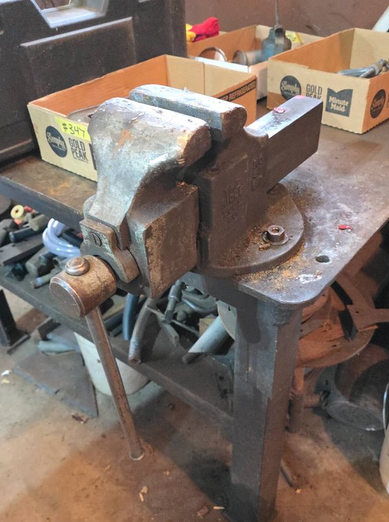 Ridge Tool Co. Simplex No. 51 Bench Vise With 5-Inch Steel Slide Jaws