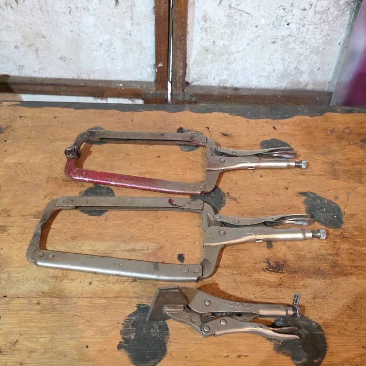 3 Vise-Grip Locking Clamps and Pliers, Made in USA, Models 18R and 6R