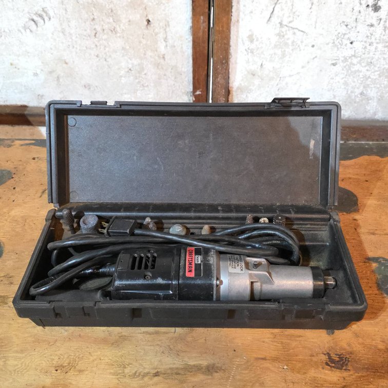 Sears Craftsman Electric Die Grinder with Assorted Bits in Original Hard Case