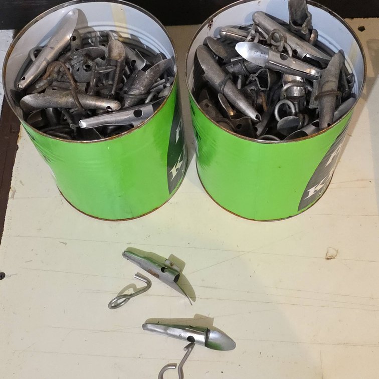 Approximately 125 Assorted Maple Syrup Taps, Mixed Ages and Materials, Two Tins Included