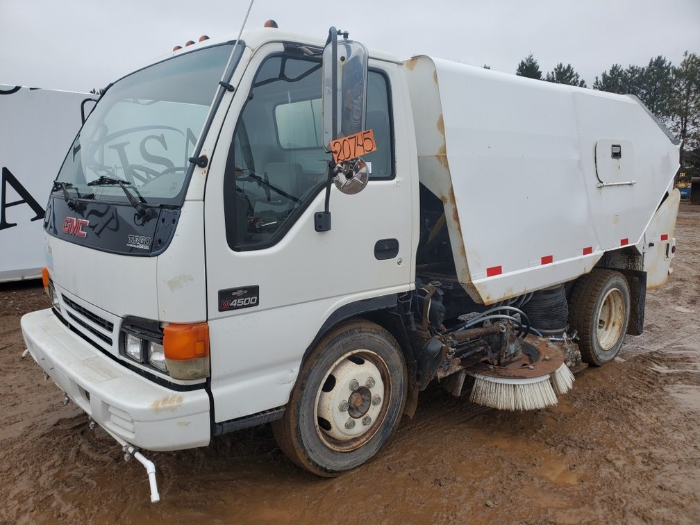 2003 GMC W5500 Schwarze A4000 Sweeper Truck