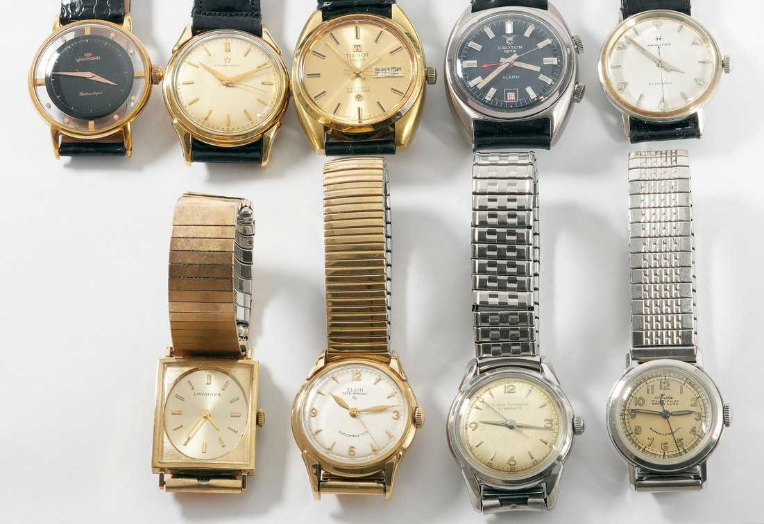 WW lot (9) Assorted Swiss & American models, all run