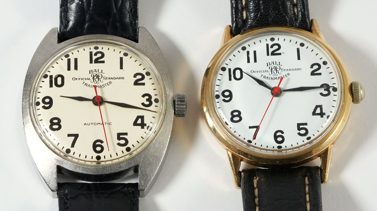 WW lot (2) Ball Official Railroad Standard Trainmaster mechanical models, one runs